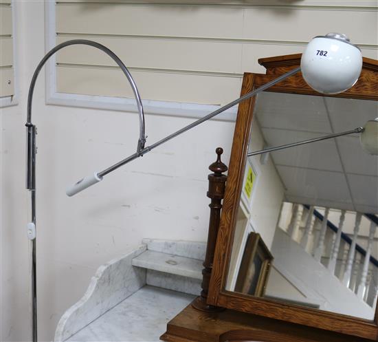 A Stilnovo chrome lamp standard H.154cm